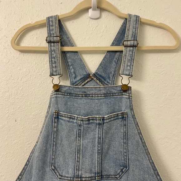 Wild Fable Target Denim Distrssed Oversized Overalls, size M - Picture 12 of 13
